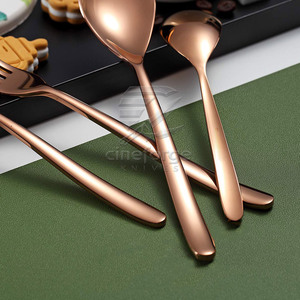 Ensemble de couverts en acier pour toutes les occasions, ensemble de couverts de couleur unie, ensemble de couverts avec logo personnalisé - Product Image 3