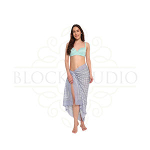 Nouveau sarong en coton imprimé à la main pour femmes, léger, idéal comme paréo de bikini, pour la plage et les vacances d'été - Product Image 4