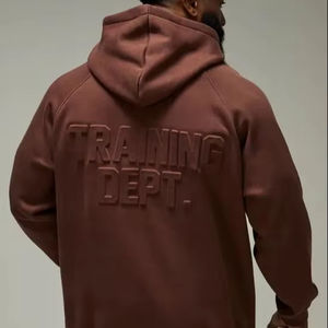 Sweat à capuche en molleton pour homme avec gaufrage personnalisé au dos, 100% Coton, Grammage lourd 550 g/m², Coupe ample, Anti-boulochage, Broderie, pour l'entraînement sportif - Product Image 1