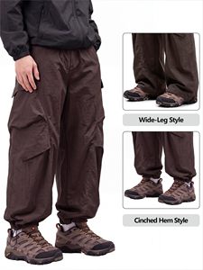 Pantalons cargo parachute pour hommes sur mesure, résistants à l'eau, pantalons de randonnée, vente en gros OEM - Product Image 3