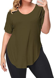 Camiseta de punto extragrande personalizada al por mayor para mujer, camiseta de algodón para mujer - Product Image 4
