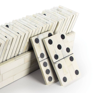 Natural <b>Crafts</b> High Quality Bone Dominos Player <b>Set</b> Bone Case <b>for</b> Kids & <b>Adults</b> Board Domino Indoors Games - Product Image 3
