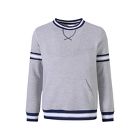 Sweat-shirt à col rond gris chiné personnalisé Jackson State, avec fabrication sur mesure, personnalisation de la marque, pour production en gros
