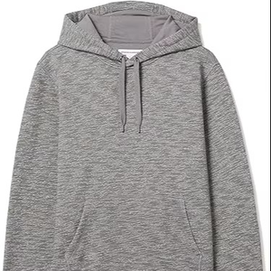 <b>Mens</b> <b>Grey</b> Embroidered Winter Pullover Hoodie Soft Fleece Kangaroo Pocket Cotton Polyester Casual <b>Sweatshirt</b> Regular Fit - Product Image 1