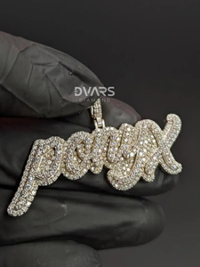 Pendentif personnalisé en argent sterling 925 pour homme, style hip-hop, serti de diamants, certifié GRA, cadeau - Product Image 1