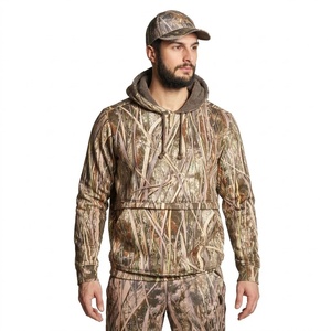 Sudadera con Capucha de Camuflaje para Hombre, Cortavientos, Manga Larga, con Cordón Ajustable, Tejido Softshell, Absorbe la Humedad, Poliéster, para Caza, Invierno - Product Image 1