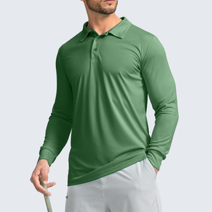 เสื้อโปโลแขนยาวลายทางสีดำ โพลีเอสเตอร์ 95% อีลาสเทน 5% สำหรับผู้ชาย - Product Image 1