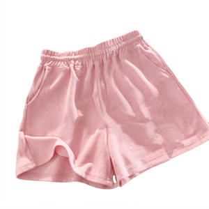 Shorts Casuales de Punto para Mujer, Color Verde Oliva Sólido, Cintura Elástica con Bolsillos, Transpirables, Corte Regular, Talle Medio, Tela de Algodón - Product Image 5