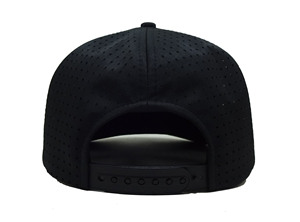 <b>Black</b> Trucker <b>Cap</b> Featuring Raised Rubber Front Emblem Adjustable Snapback Closure and Breathable Casual Streetwear Design - Product Image 4