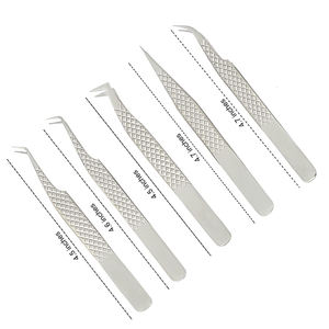 Pince à épiler en gros pour extensions de cils, kit de pinces à épiler à pointe droite de 5,0 pouces pour soins de beauté - Product Image 2
