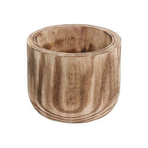 Wholesale Handcrafted Mahogany Planter with Natural Bark Finish - Product Image 5