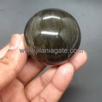 Sphère d'obsidienne dorée brillante de haute qualité, cristal naturel poli, pierre précieuse de 40-60 mm, faite à la main, objet de collection, décoration pour la maison