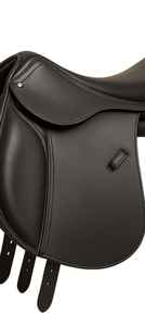 SILLÍN DE CARRERAS DE CUERO SINTÉTICO PREMIUM Y SUAVE CON CUERPO DE MADERA Y PLÁSTICO Y HERRAJES DE BRONCE Modelo RS2 - Product Image 4