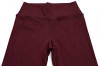Ensemble 2 pièces de yoga bordeaux pour femme : Soutien-gorge de sport côtelé à col en V, torsadé devant, bretelles halter, maintien élevé et respirant, et Legging taille haute