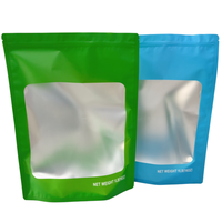 Sacs Mylar refermables vierges avec fenêtre transparente, 35g, 7g, 16 OZ, 1LB, vente en gros DDP