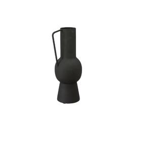 Fait à la main élégant noir mat fer Vase moderne métal Table Vase décoratif Table Vase élégant maison salon bureau décor - Product Image 1