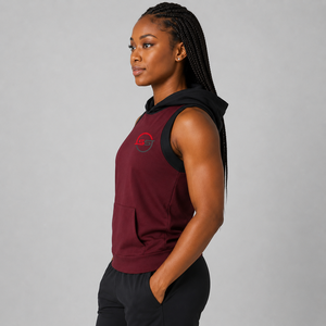 Latest Arrival Women <b>Sleeveless</b> <b>Hoodie</b> Custom Logo Soft Cotton Fleece Breathable Comfortable Casual Streetwear <b>Hoodie</b> Wholesale - Product Image 4