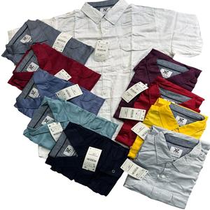 Camisa formal de algodón Oxford para hombre Diseño de 2 bolsillos Excedente excedente de marca original de Bangladesh Cancelar lote de envío - Product Image 1