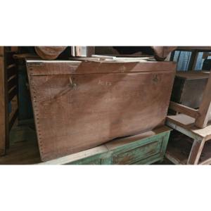 Caja de almacenamiento decorativa de madera grande rústica artesanal - Product Image 5