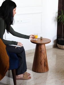 Table basse populaire unique en bois d'acacia à bas prix avec socle conique Meilleur mobilier pour la maison Meilleur vendeur de commerce électronique - Product Image 5