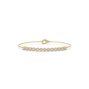 Pulsera de diamantes cultivados en laboratorio de 1.43 quilates, corte brillante redondo, estilo único y ligero, joyería de oro de 14 quilates y 10 quilates para mujer, regalo de boda. - Product Image 1