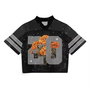 American Football Wear Manufacturer Custom Boxy t Shirts Quick Dry Oversize Soccer Basketball Mesh Football Jersey T-shirt <b>Men</b> - Product Image 5
