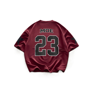 Maillot de football américain style vintage pour homme, coupe oversize, motif étoile, tissu respirant, streetwear, tenue d'équipe, production personnalisée - Product Image 3