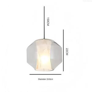 Suspension en verre Cloud Stone, style nordique, éclairage de restaurant, éclairage de tête de lit, escalier, couloir, îlot, plateforme, artistique - Product Image 5