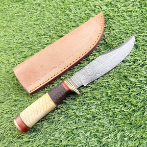 Custom Handmade Carbon Steel Hunting <b>Knife</b> 13 Inch <b>Bone</b> <b>Handle</b> with Brass Bolster Ambidextrous Durable-THEWIZ CRAFTS - Product Image 1