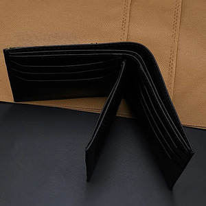 Premium Black <b>Leather</b> <b>Wallet</b> <b>Men</b> <b>Bifold</b> Multi Card Slot Mesh ID Window Side Flip Classic Simple Design Compact Slim Holder Cash - Product Image 4