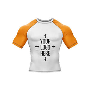 Custom Short <b>Sleeve</b> Men's MMA Rash Guard-Breathable Comfortable Custom Logo OEM Service High Quality Custom Color & Material - Product Image 5