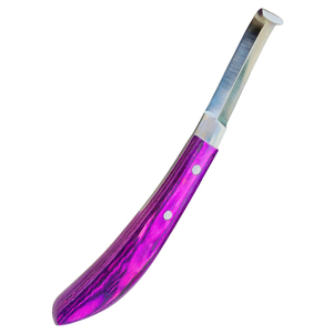 Couteau professionnel de haute qualité en acier inoxydable pour le soin des sabots, manche en bois violet, pour chevaux, chèvres, moutons - Outil manuel pour ferrailleurs 1 - Product Image 2
