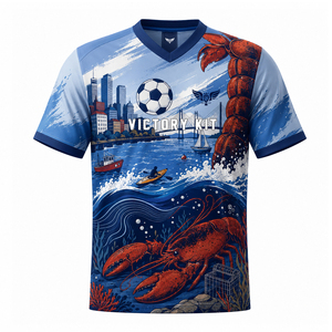 Camiseta de Fútbol Sublimada para Fanáticos de la Copa Mundial 2026, Edición Langosta Costera, de Secado Rápido - Product Image 1