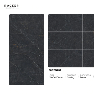 กระเบื้องพอร์ซเลนความแข็งแรงสูง ขนาด 600x1200 มม. 60x120 ซม. 24x48 นิ้ว ผิวแกะสลัก แผ่นตกแต่งขนาดใหญ่ สำหรับตกแต่งภายในสไตล์โมเดิร์น - Product Image 1