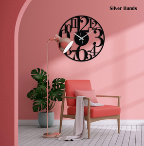 Luxury Modern Metal Wall <b>Clock</b> Large Round Roman Numeral Designer <b>Clock</b> Black Decorative Contemporary Wall <b>Art</b> for Living Room - Product Image 4
