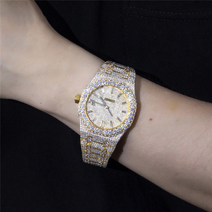 EGL Certified Hip Hop Style Baguette Cut VVS Moissanite Diamond Fully Iced Out <b>Men's</b> Luxury <b>Watch</b> Swiss Design Glass Statement - Product Image 1