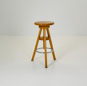 Silla de Bar de Estilo Occidental Moderno, Taburete de Madera con Asiento Acolchado de PU para Cocina, Hogar, Bar, Cafetería, Hotel, Comedor - Product Image 3