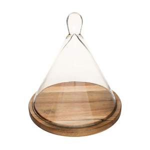 Cúpula de madera para tartas con forma redonda clásica, ideal para exhibir tartas en el hogar, panaderías y cafeterías. - Product Image 1
