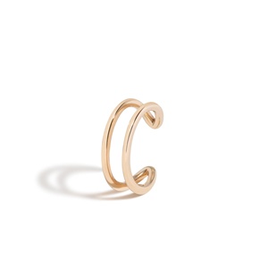 Aro Doble para Oreja, Diseño Simple y Liso, Abierto, Sin Necesidad de Perforación, Pieza Única Apilable, Oro Sólido de 14k y 18k para Mujer - Product Image 1