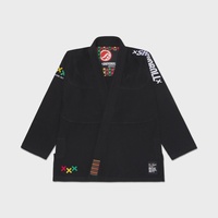 Precio al por mayor RTS Kimono Shoyorol BJJ Gi Jiu Jitsu 450 GSM Edición Limitada con diseño de parches coloridos y logotipo AS-JJ-5866