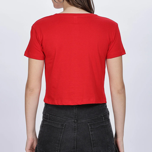Custom <b>Crop</b> <b>Top</b> Breathable T Shirts for Sale Hot Sale Women <b>Crop</b> <b>Top</b> Plain T Shirts for Gym and Casual Wear with OEM ODM - Product Image 4