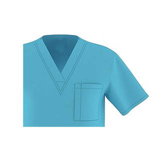 Unisex Classic White Cotton <b>Scrub</b> <b>Sets</b> with Jersey Fabric Needle Detection Professional Medical Nurse Uniform for Hospital Use - Product Image 6