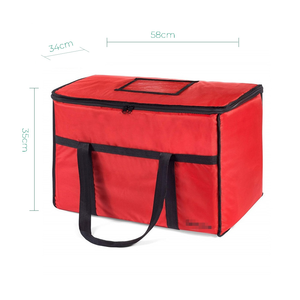 Sac isotherme réutilisable pour courses, livraison de repas, pique-nique, grand format, rouge, promotionnel, pour emballage de bière, sac isotherme pour le shopping - Product Image 2