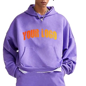 เสื้อฮู้ดและเสื้อสเวตเตอร์ของผู้ชายเสื้อฮู้ดแบบสวมหัวรุ่น100% โลโก้ออกแบบได้ตามต้องการ - Product Image 1