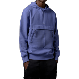 <b>Men's</b> Hooded Solid Color Cotton Sweatshirt Regular Fit Casual Autumn Wear Breathable Mesh Pocket Design - Product Image 2