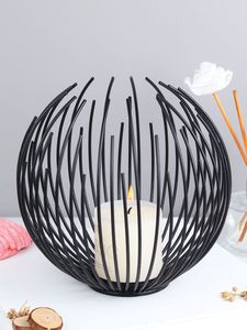 Metal <b>Tea</b> Light Holder Moon Shape Heat Resistant Home Decoration Candle <b>Stand</b> - Product Image 3