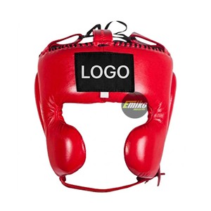 Protège-tête de boxe en cuir personnalisé, sangle réglable, pour entraînement MMA, protège-tête de boxe à vendre - Product Image 5