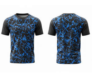 Custom Men's Knitted Sporty Breathable Polyester <b>T</b>-<b>Shirt</b> with Pattern Casual Gym Bulk Wholesale Training Top Training <b>T</b> <b>Shirts</b> - Product Image 6