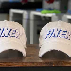Zeta Phi Beta Finer White Hat Blue Embroidered Sorority <b>Baseball</b> <b>Cap</b> Distressed Adjustable Strap Casual Stylish Women <b>Cap</b> - Product Image 2