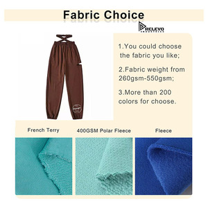 Wholesale Custom <b>Women</b>’s Sweatpants – Cotton <b>Fleece</b> <b>Joggers</b> Loose Fit Drawstring with Puff Print Blank - Product Image 4